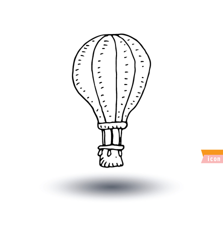 Hot air balloon, vector illustration.のイラスト素材