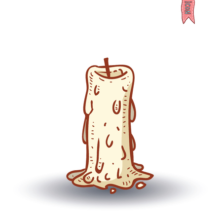 Candle icon, hand drawn vector illustration.のイラスト素材
