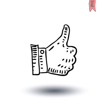 thumb up icon, vector illustration.のイラスト素材