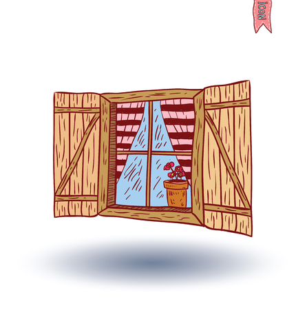 Window icon. Vector illustration.のイラスト素材