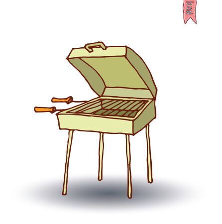 barbecue, vector illustrationのイラスト素材
