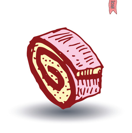 cake food icon, vector illustration.のイラスト素材