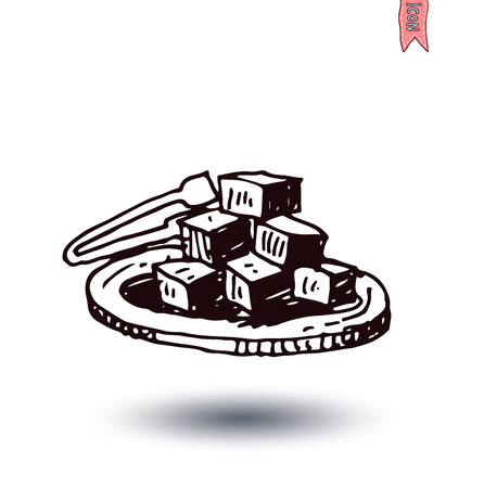 cubes of sugar, Vector illustration.のイラスト素材