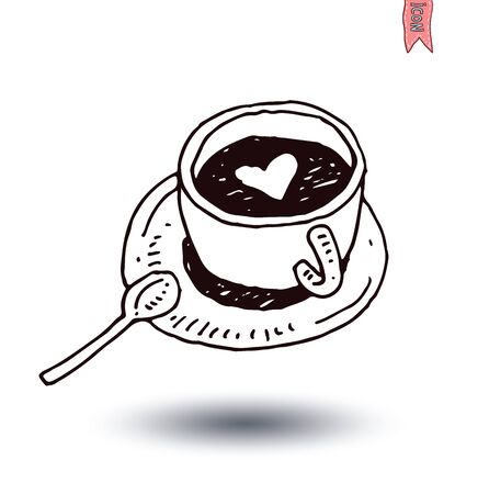 Coffee cup icon, vector.のイラスト素材