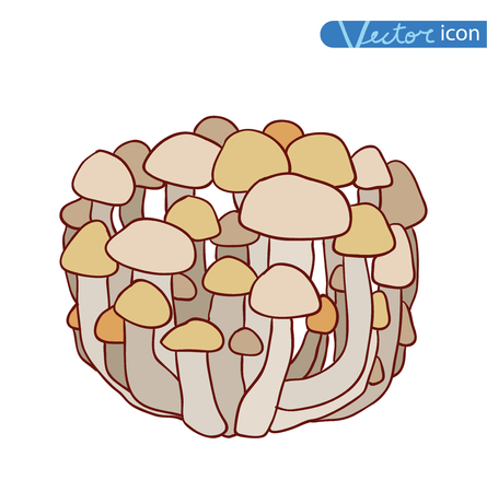 mushrooms  icons, vector illustration.のイラスト素材