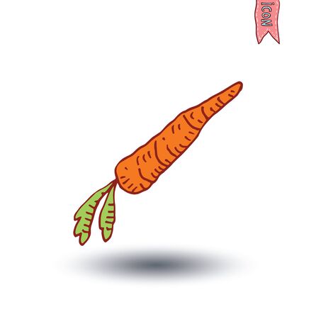 Carrot, Food icons set, vector illustration.のイラスト素材