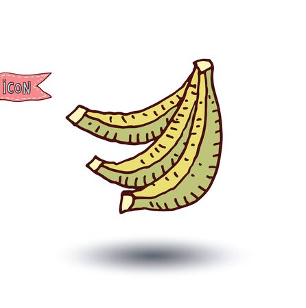 Bananas isolated, vector illustration.のイラスト素材