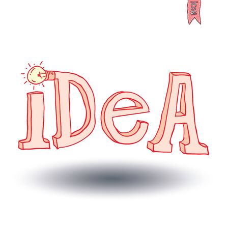 idea text, vector illustration.のイラスト素材