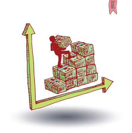 Idea and finance icons, vector illustration.のイラスト素材