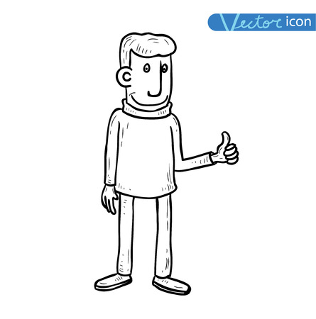 Businessman sucess, vector illustration.のイラスト素材