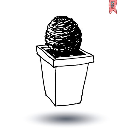 vase of flowers, Vector illustration.のイラスト素材