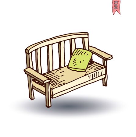 garden chair isolated,  vector illustration.のイラスト素材