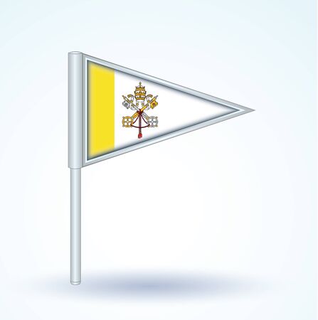 Flag of Vatican city, vector illustrationのイラスト素材