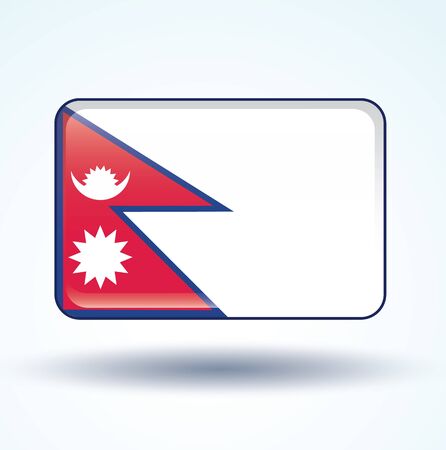 Flag of Nepal, vector illustrationのイラスト素材