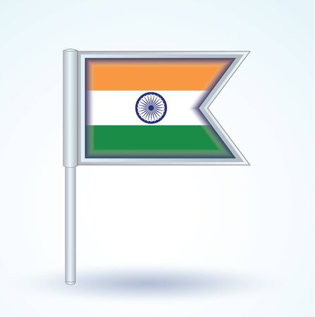 Flag of India, vector illustrationのイラスト素材