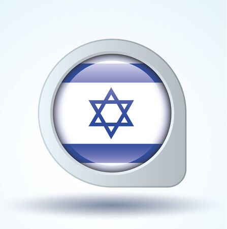 Flag of Israel, vector illustrationのイラスト素材