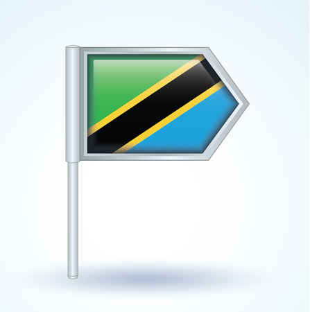 Flag of Tanzania, vector illustrationのイラスト素材