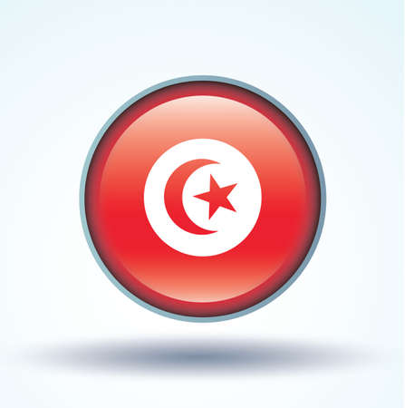 Flag of Tunisia, vector illustrationのイラスト素材