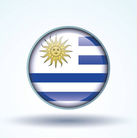 Flag of Uruguay, vector illustrationのイラスト素材