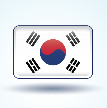 Flag of South korea, vector illustrationのイラスト素材