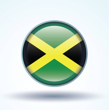 Flag of Jamaica, vector illustrationのイラスト素材
