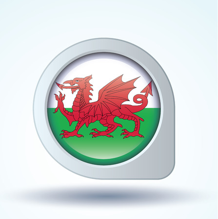 Flag of Wales, vector illustrationのイラスト素材