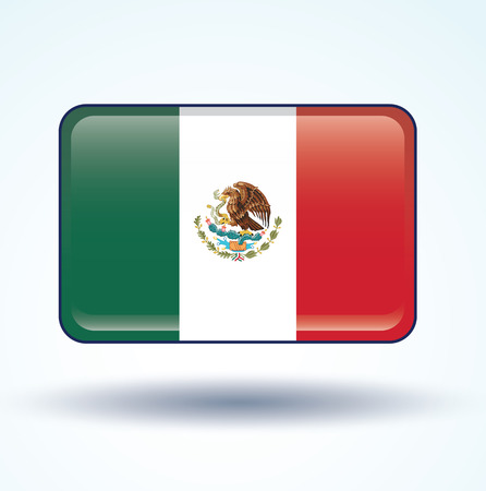 Flag of Mexico, vector illustrationのイラスト素材