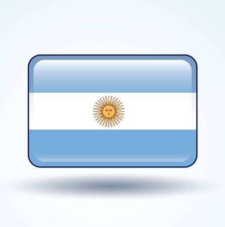 Flag of Argentina, vector illustrationのイラスト素材