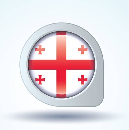 Flag of Georgia, vector illustrationのイラスト素材