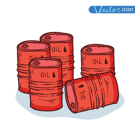 icon barrels of oil. Vectorのイラスト素材