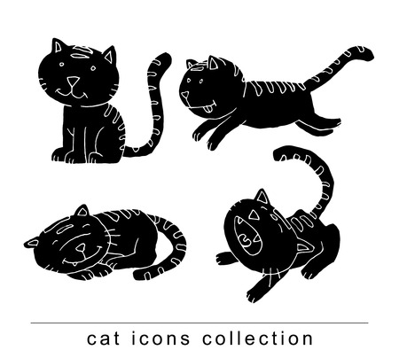 cat icon, vector illustrationのイラスト素材