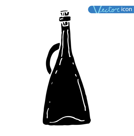 Bottle icon, vector illustrationのイラスト素材