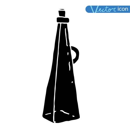 Bottle icon, vector illustrationのイラスト素材
