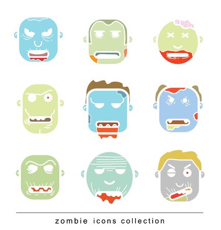 zombie cartoon character, vector illustration.のイラスト素材