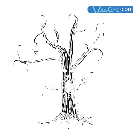 Halloween tree. vector illustrationのイラスト素材