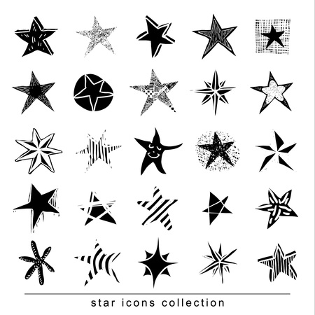Starfishes set .hand drawn Vector Illustrationのイラスト素材