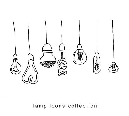 Set bulb  idea icon, vector illustrationのイラスト素材