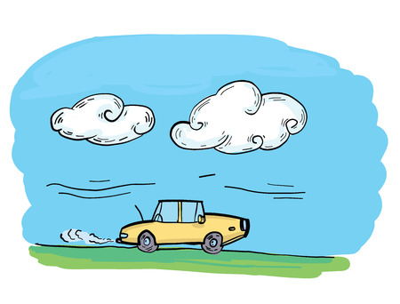 Car co2 smokeのイラスト素材