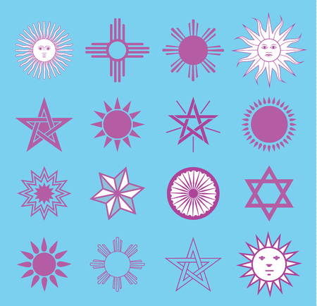 Coat of arms elements set, vector illustration.のイラスト素材