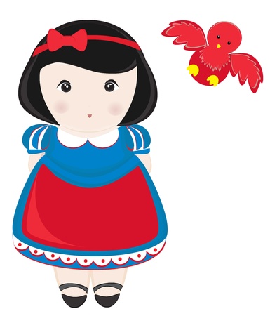 Little girl wearing princess costumeのイラスト素材