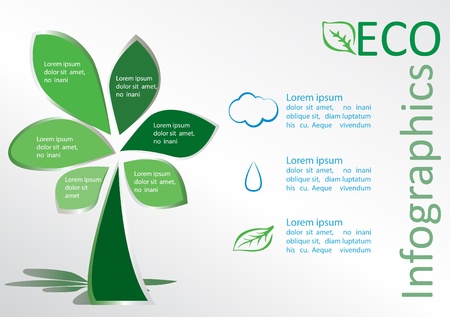 Infographics ecology concept のイラスト素材