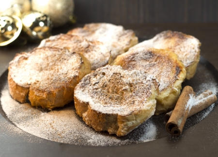 Rabanadas or torrijas  Traditional Brazilian and Spanish food 
