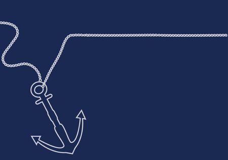 Anchor line design with copy space for textのイラスト素材