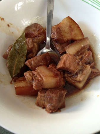 A homemade Filipino dish, adoboの素材