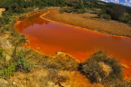 Red River, River, nature, copper, color, detail, Pints, rocks, travel, adventure, Italy,の写真素材