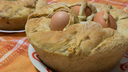 Neapolitan pizza rustica, tortanoの写真素材