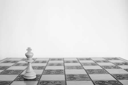 Chess photographed on a chessboardの写真素材