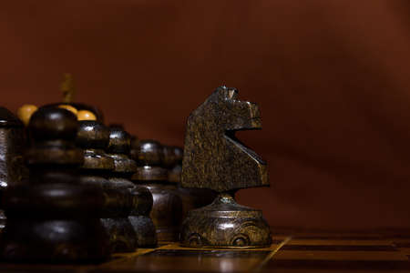 Chess photographed on a chessboard