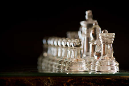 Chess photographed on a chessboardの写真素材