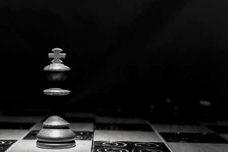 Chess photographed on a chessboardの写真素材